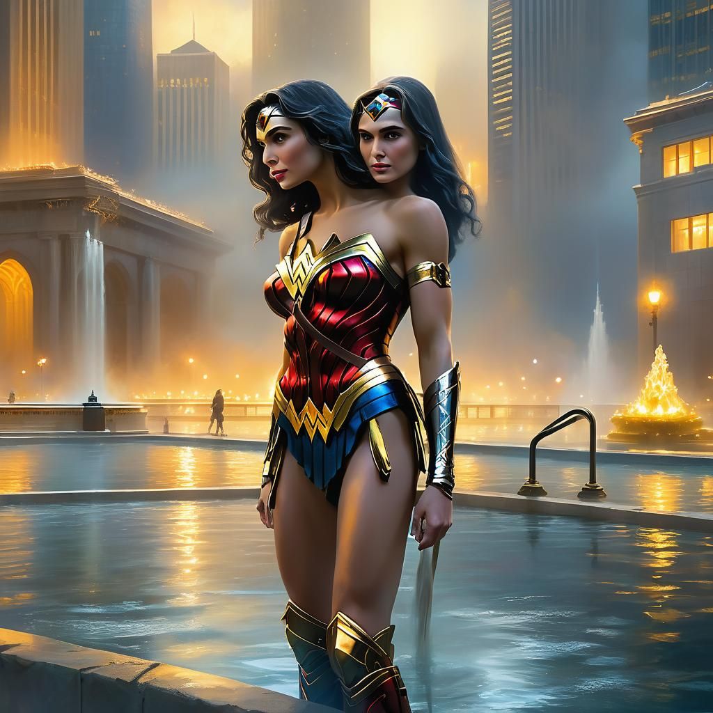 Wonder Woman at World Trade Center Memorial