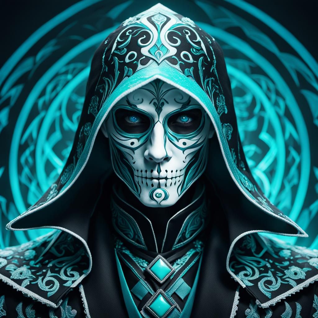 White Reaper in HarlequinPunk Style, Art Nouveau