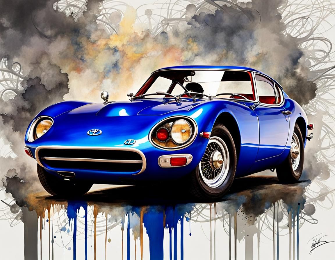 Steampunk Toyota 2000GT in Detailed Digital Art