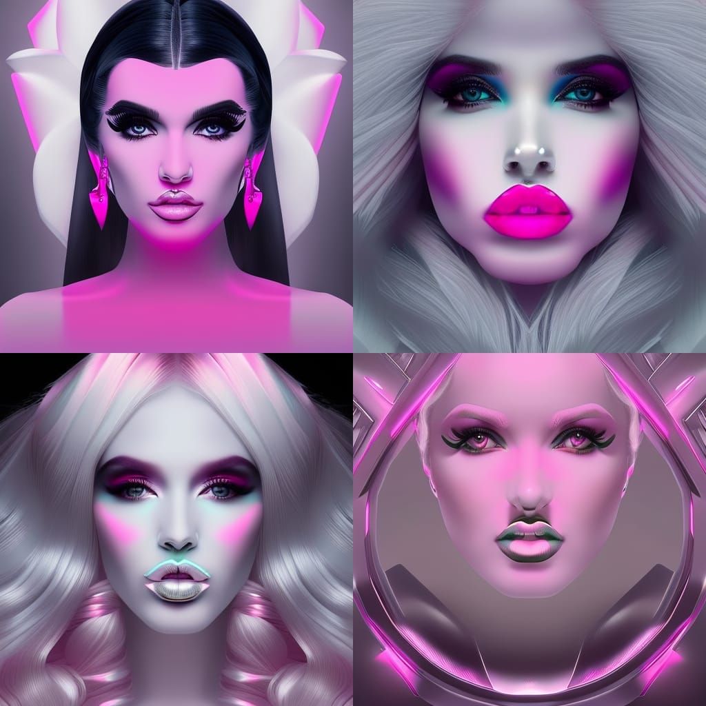 pale pink lips on white background  ethereal fantasy hyperdetailed mist synthwave neon retro