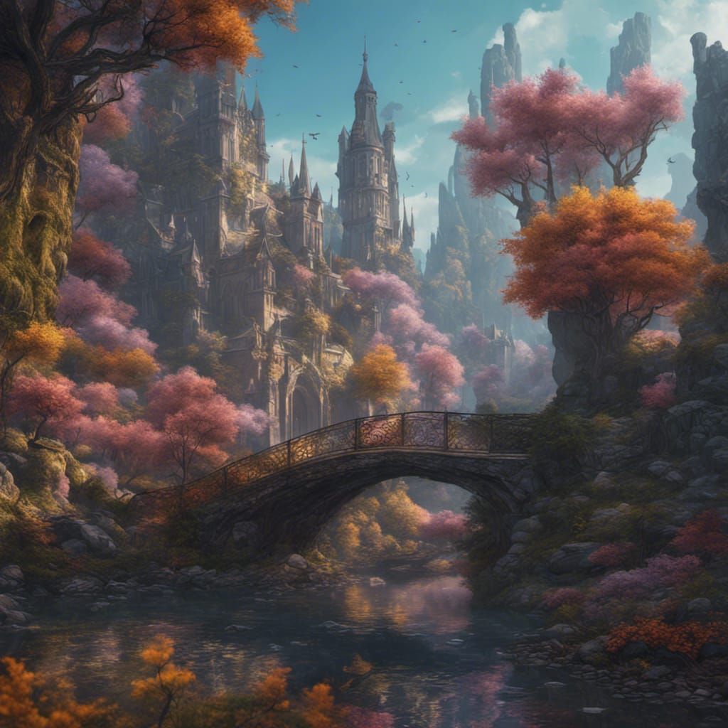 Impressionistic Fantasy Concept Art in Deep Color