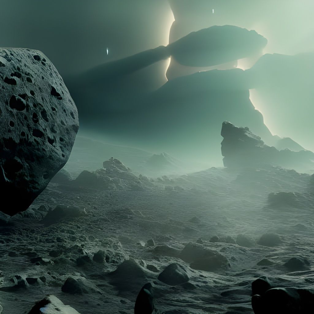 Barren landscape on a rocky world