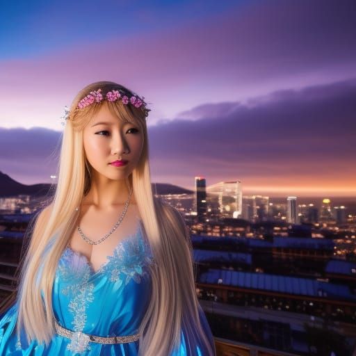 Sena Kashiwazaki in Onsen with Sakura Flowers