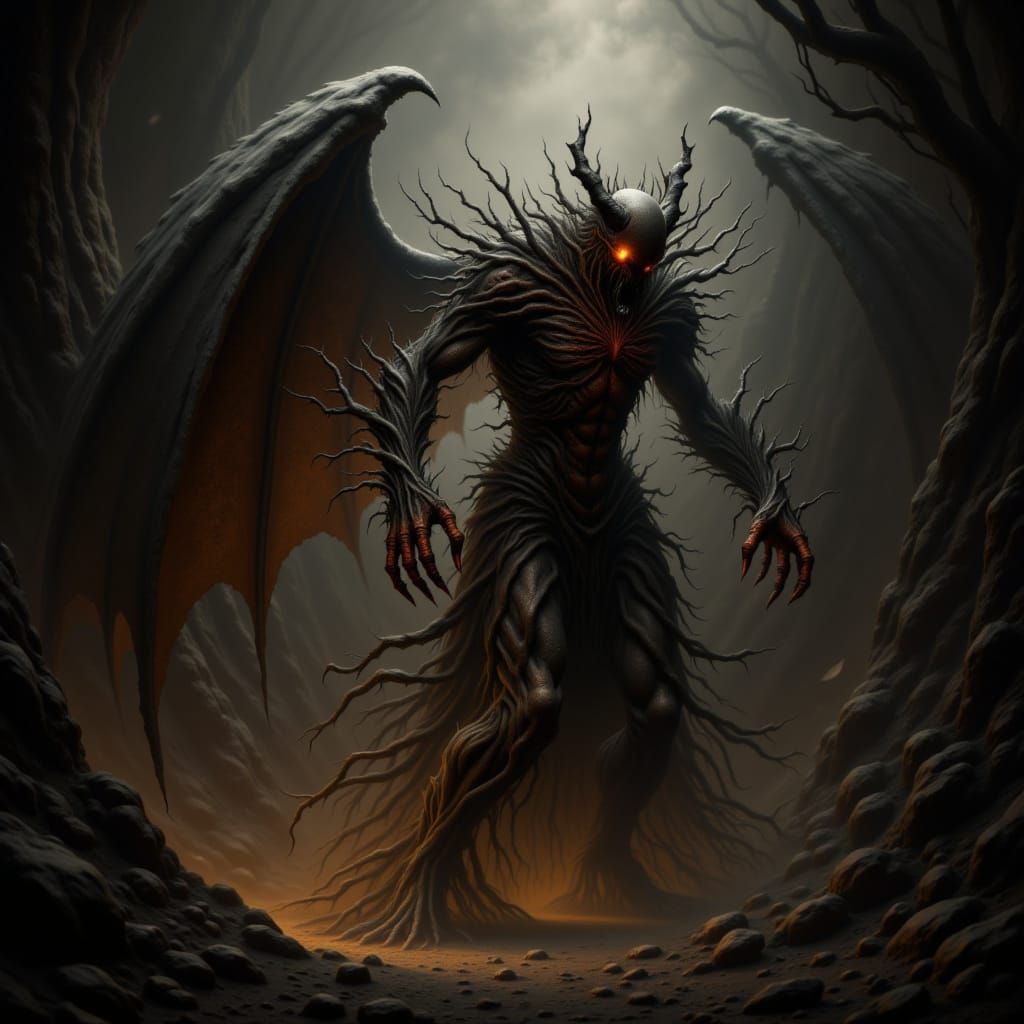 Monstrous Eldritch Being Transforms in Dark Fantasy Art