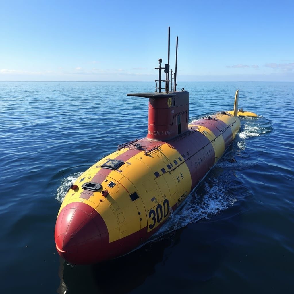 Submarine at Sea: An AI Recreation