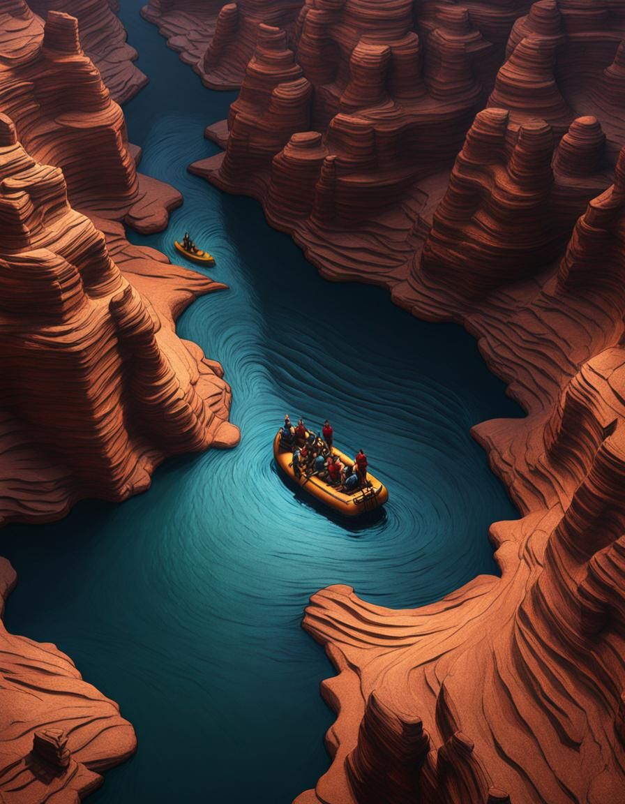 Optical Illusion: Canyon Sinkhole Rafting Adventure
