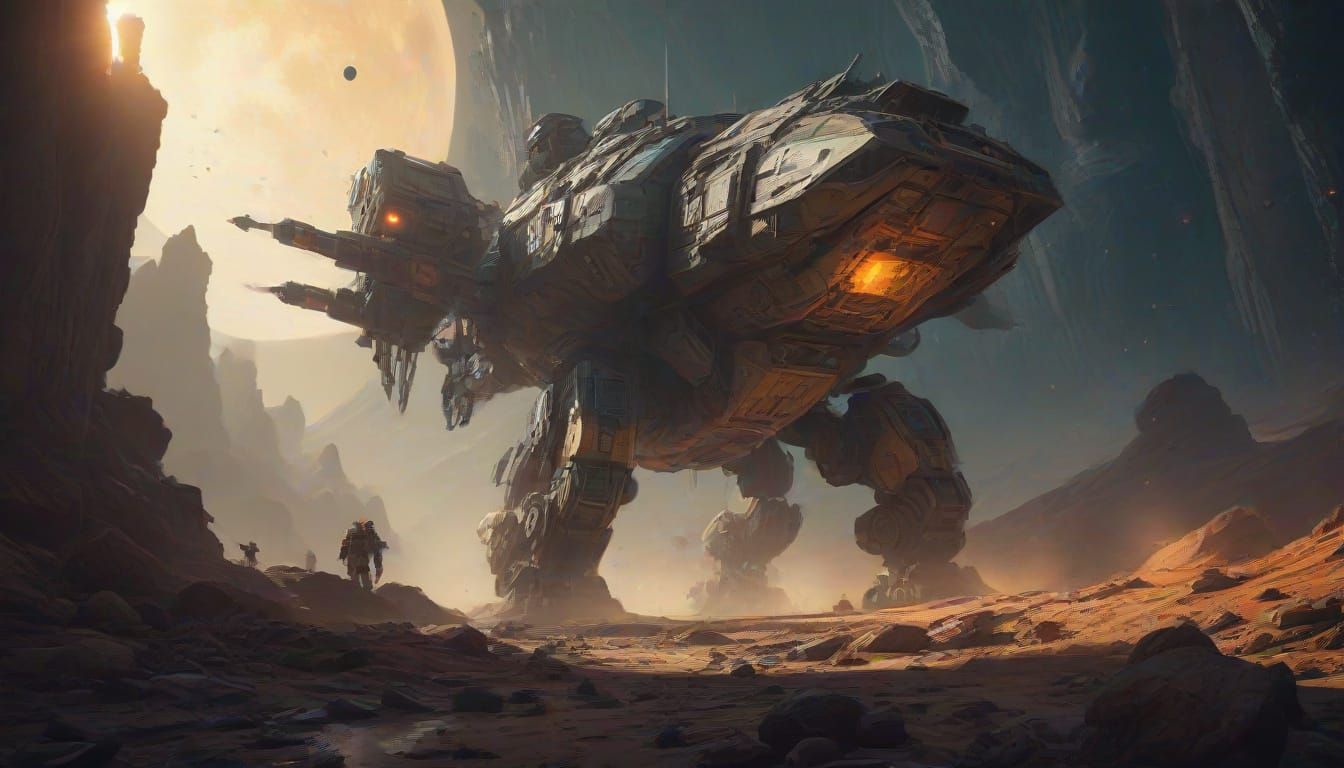 Space Infantry Deployment in a Harsh Alien Landscape