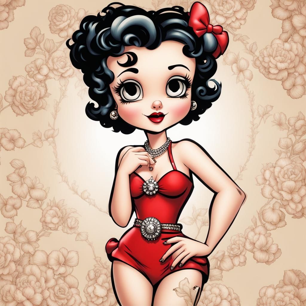 Cute Betty Boop Illustration