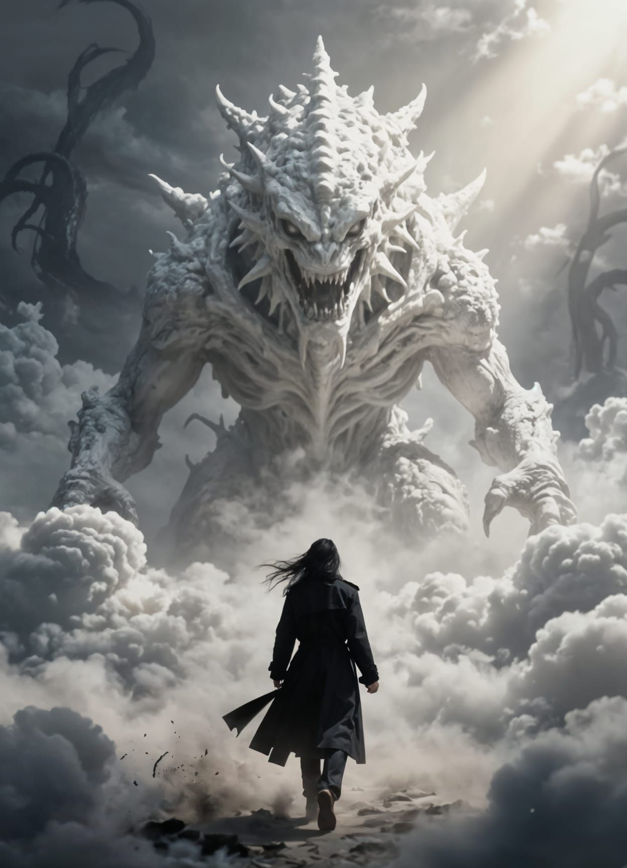 Eldritch Monstrosity Lurking in Clouds