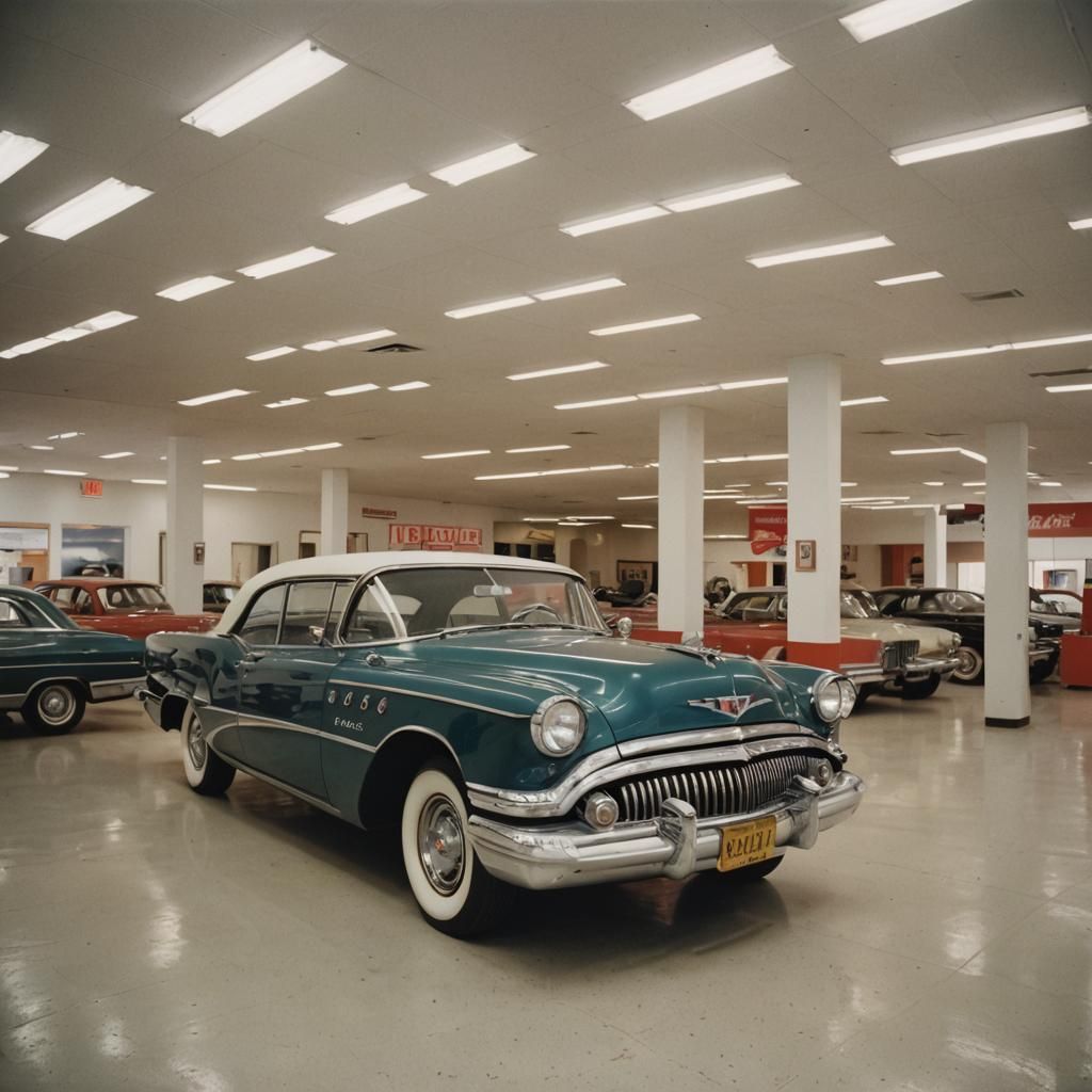 Classic Buick 6 Showroom: Vintage Automotive Photography
