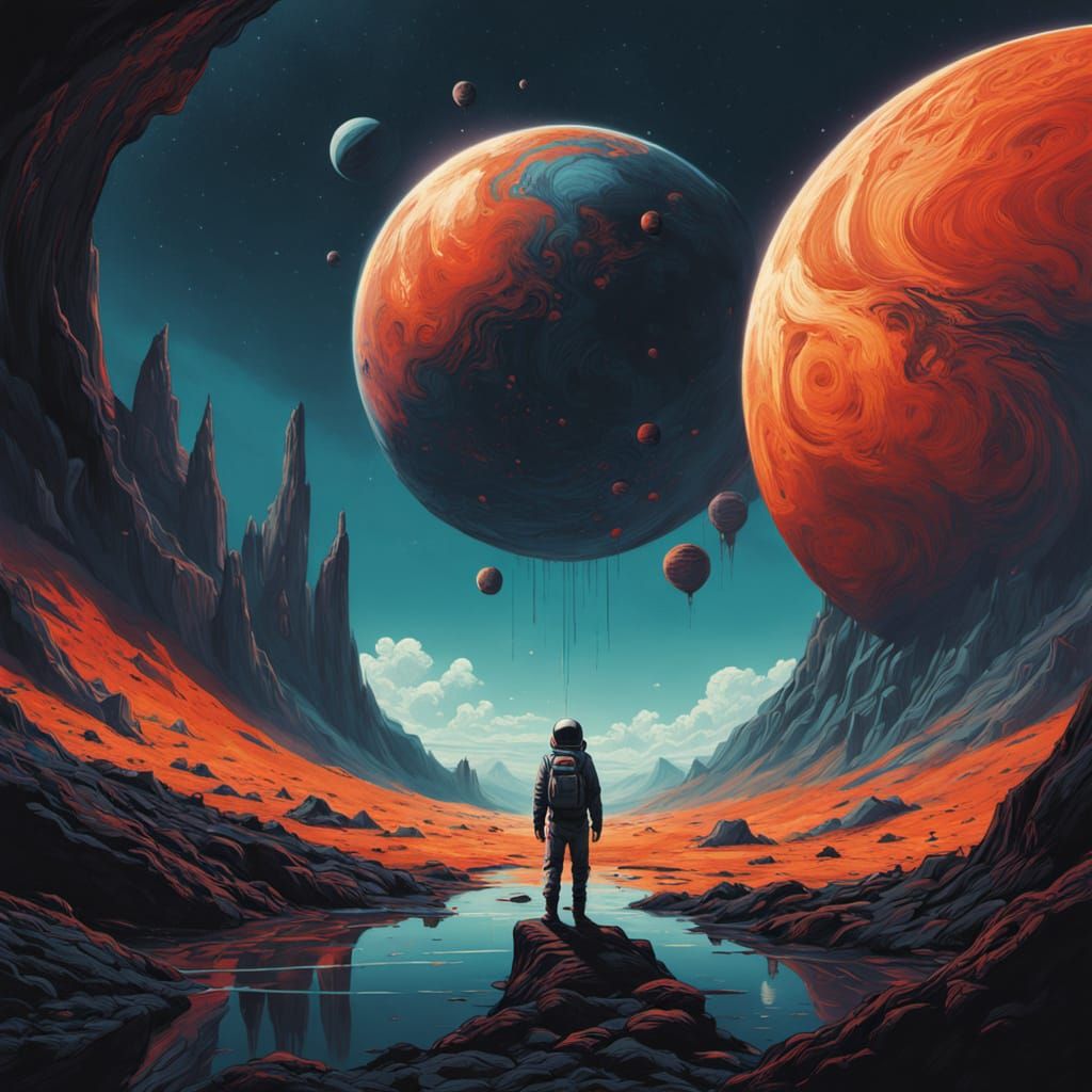 Cosmic Variations in Swirling Vortex of Vibrant Colors