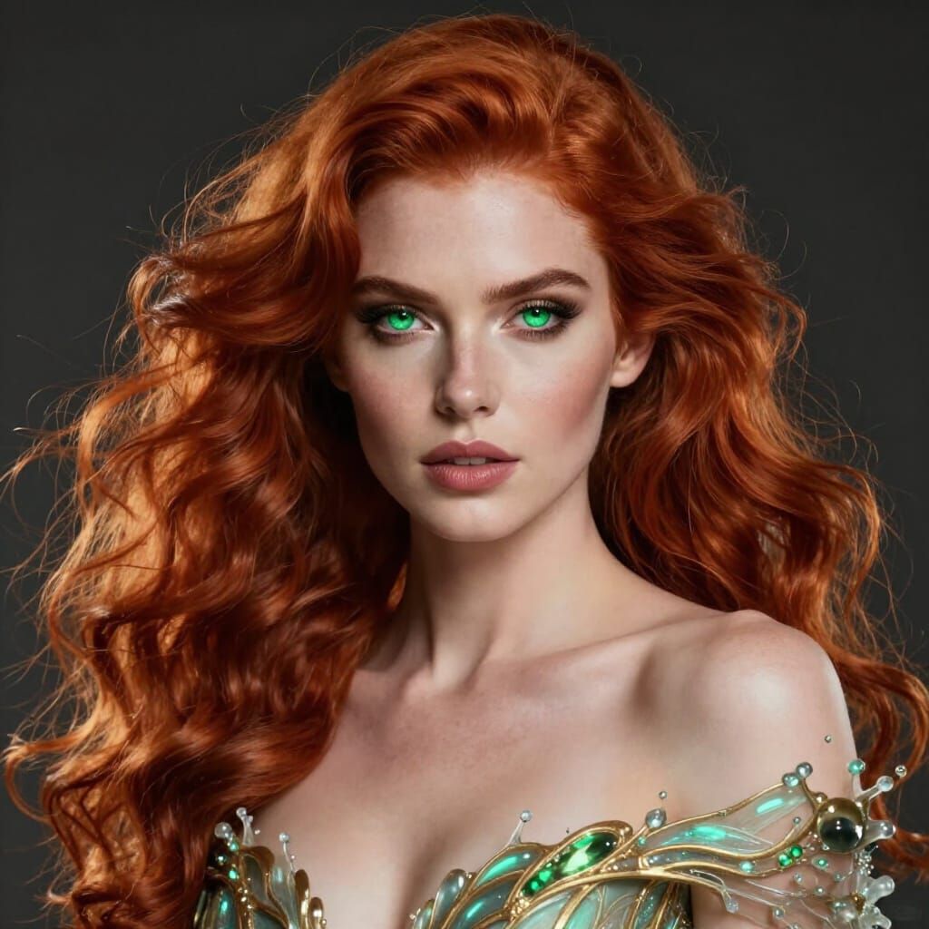 Elegant Fantasy Woman with Magical Aura