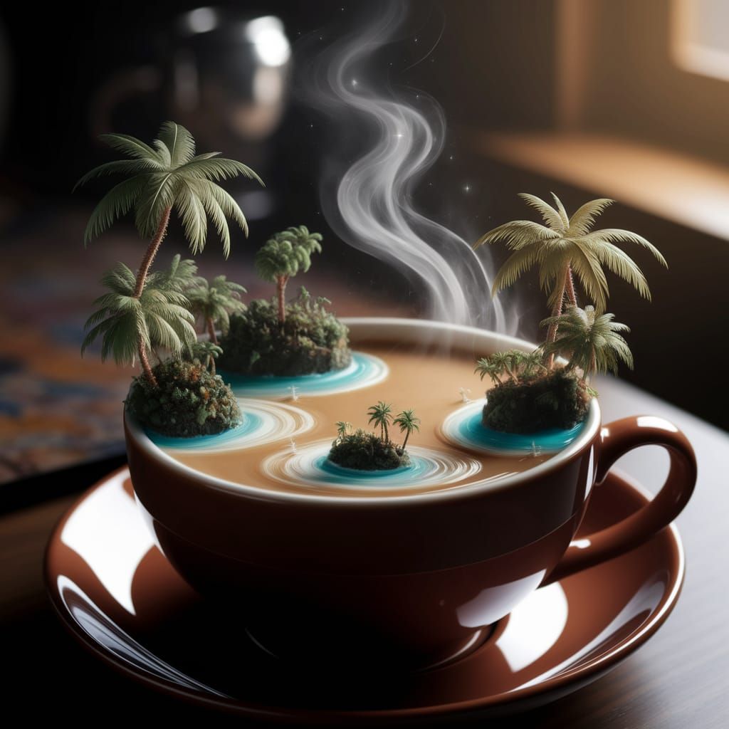 Islands in a coffee-cup