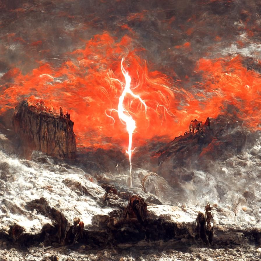 Hellish Firestorm of Raging Flames and Lightning