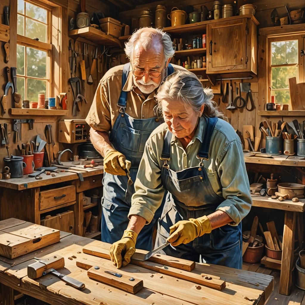 Woodworking Lesson: Rustic Americana Oil Painting