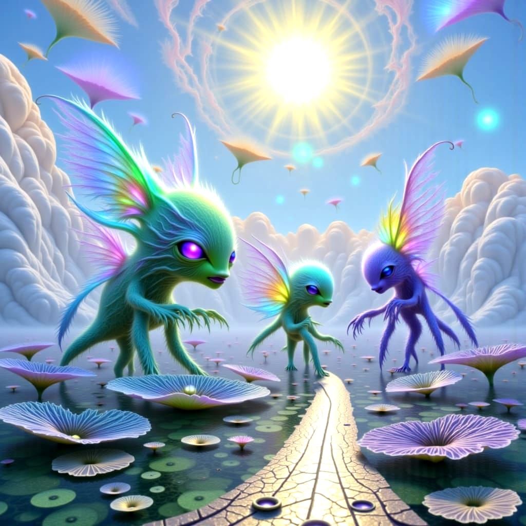 Bizarre Fractal Beings in a Fantasy Game World