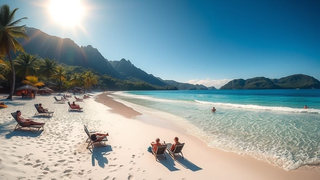 Tropical Beach Paradise in High-Resolution Detail