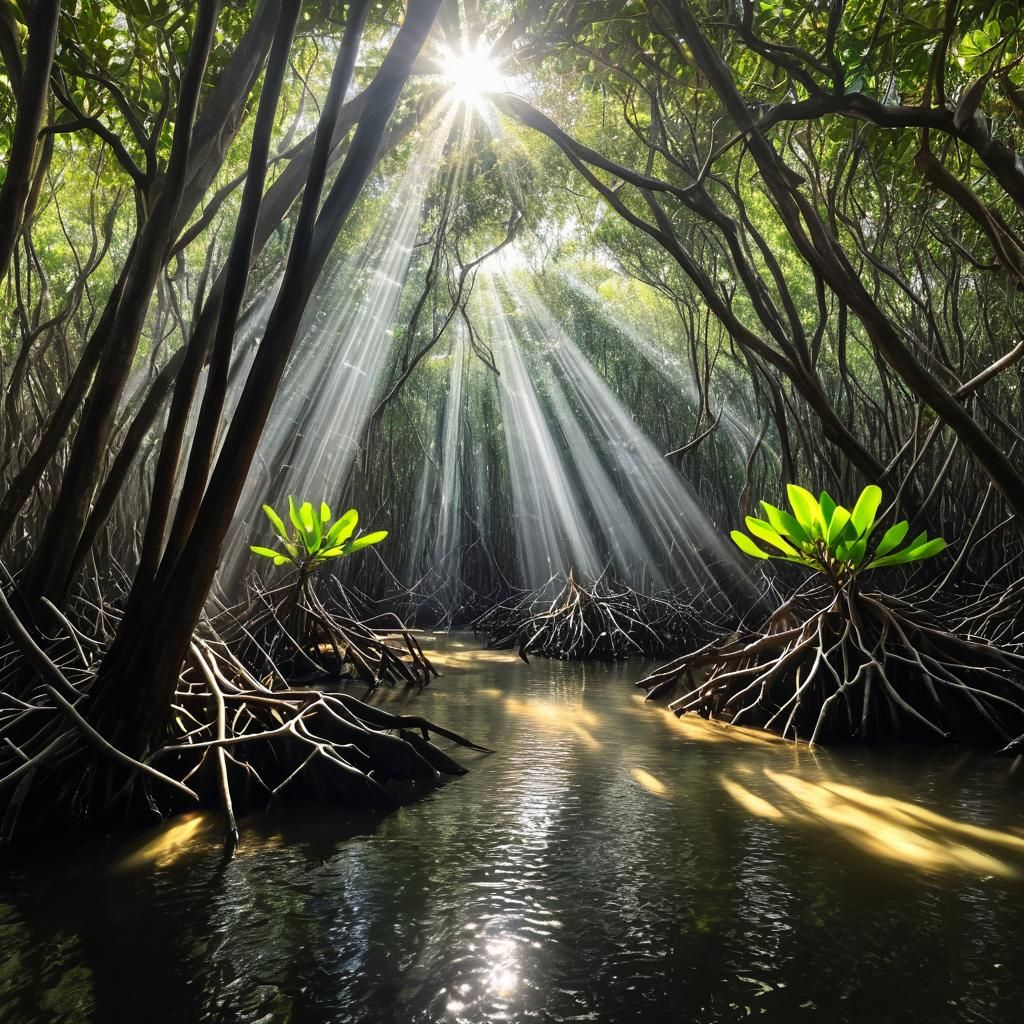 Sitting in Mangrove Valley chasing light beams
Everything wanders from baby to Z