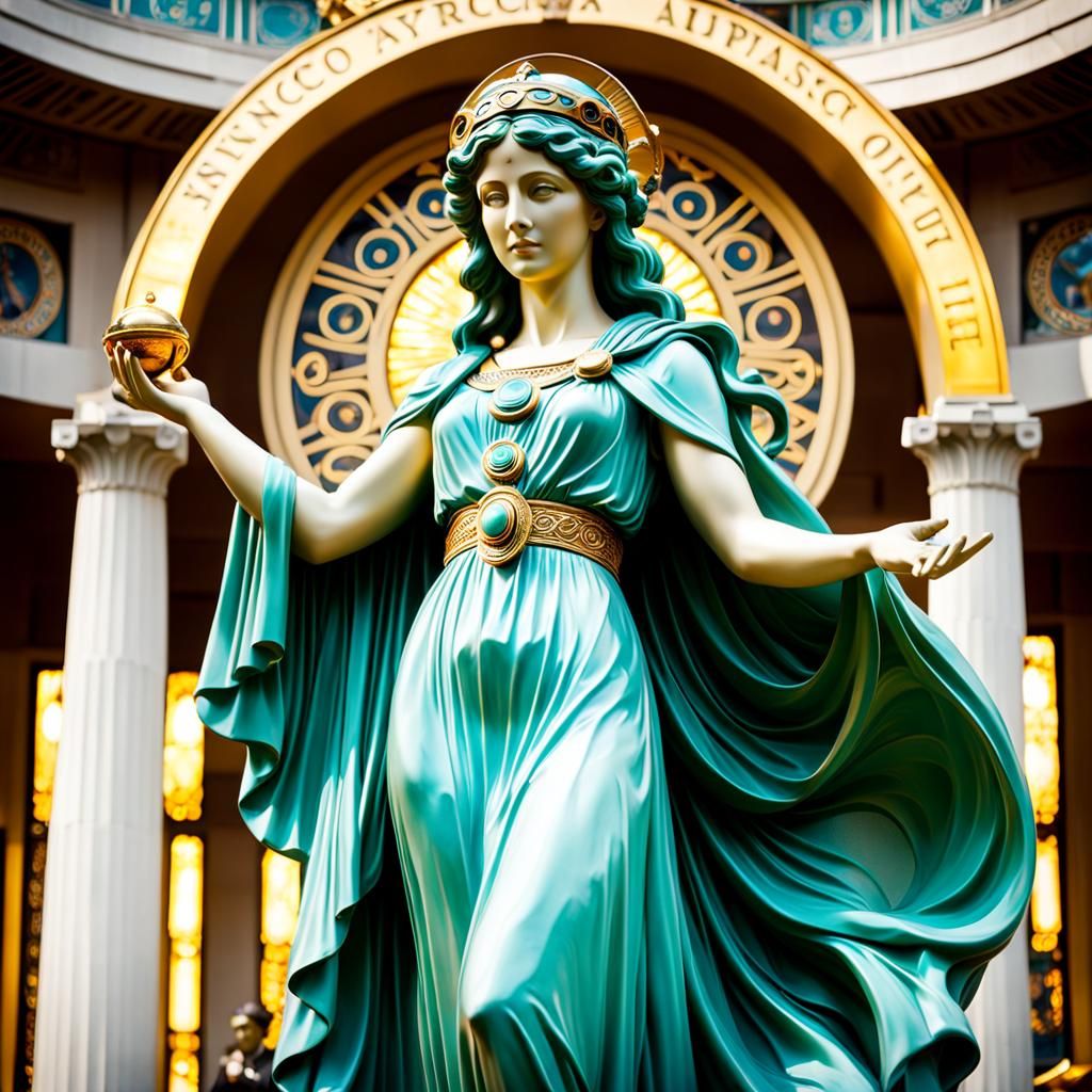 Hygeia Statue in Art Nouveau Style