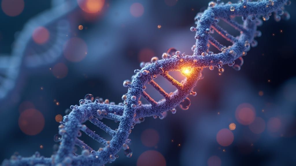 Microscopic View of RNA Synthesis as Digital Art