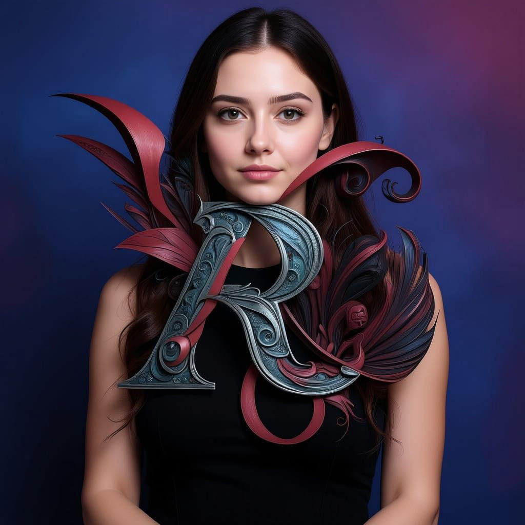 Young Attractive Woman Posing for AI Image