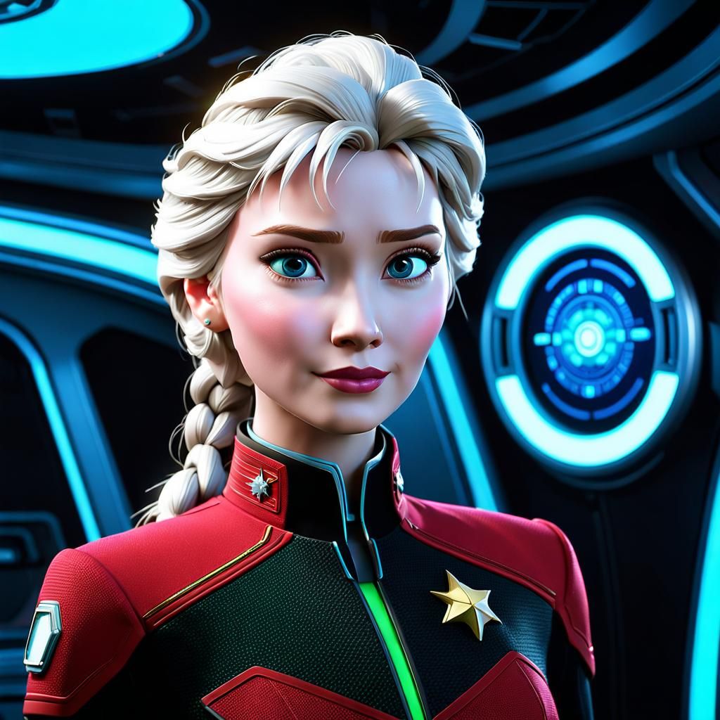 Elsa as Borg on Star Trek Enterprise