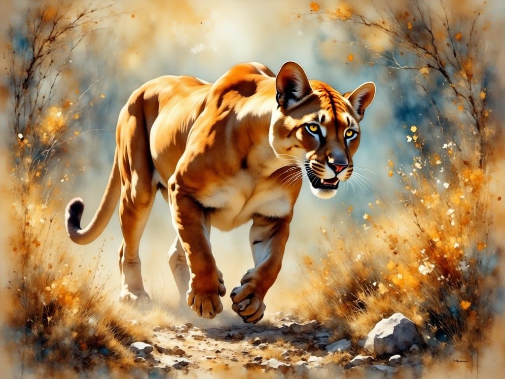 Mountain Lion on the Hunt