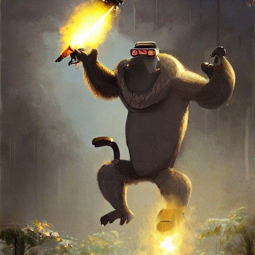 Peter Griffin Rides Sinister Robotic Gorilla