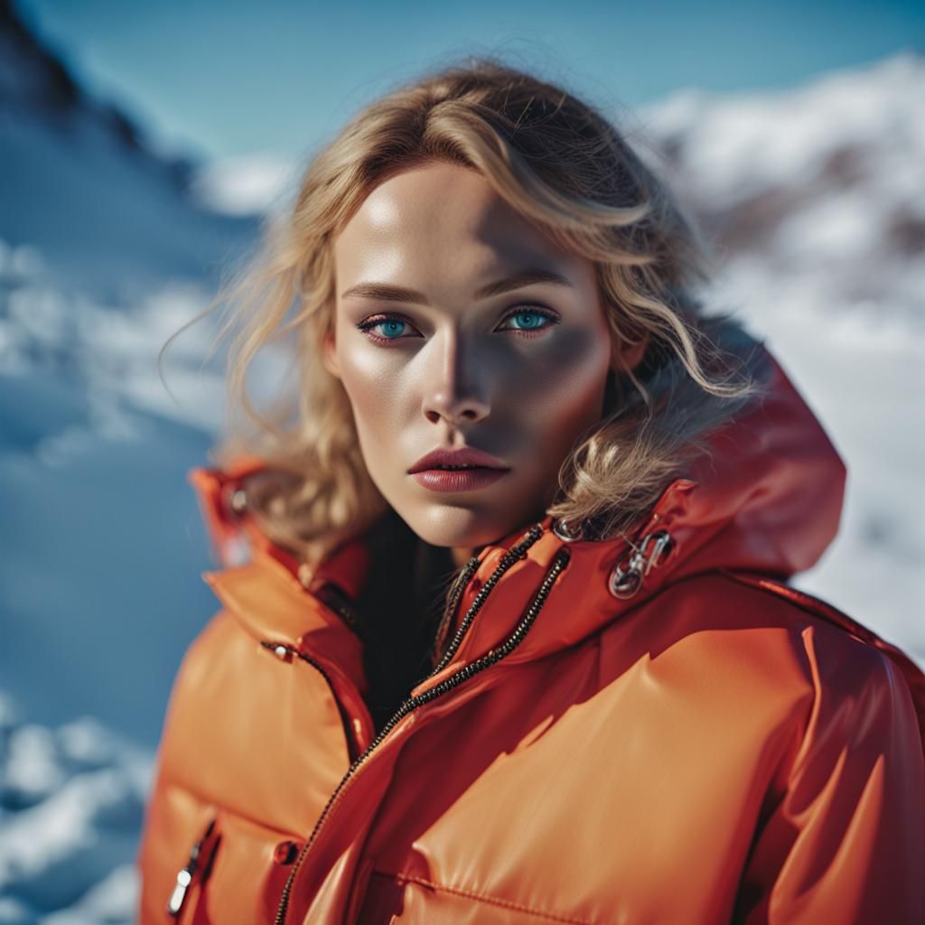 Arctic Survivor: Fashion Photography in Vibrant Colors