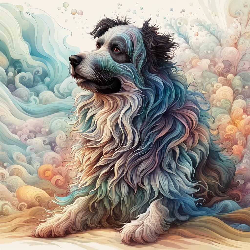 Adorable ""big hairy dog