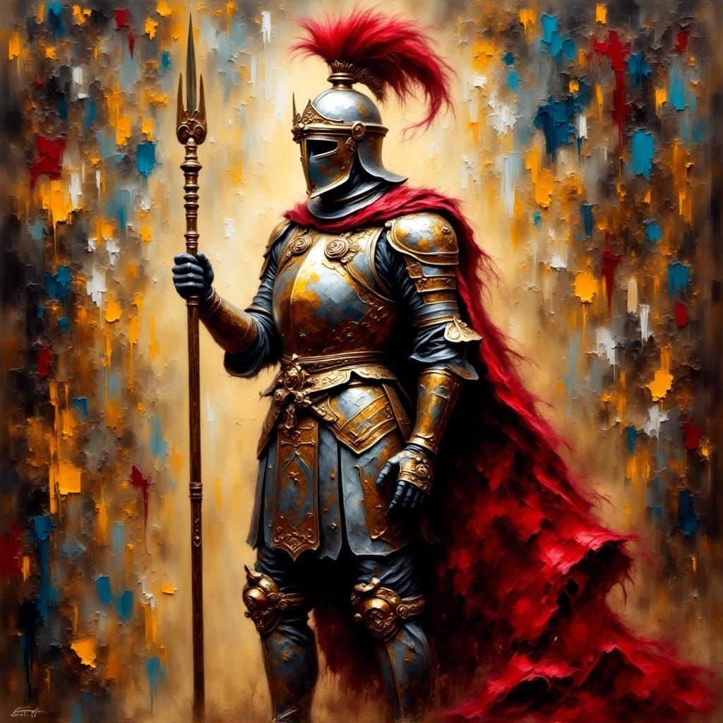 Grunge Byzantine Varangian Guard in Ornate Armor