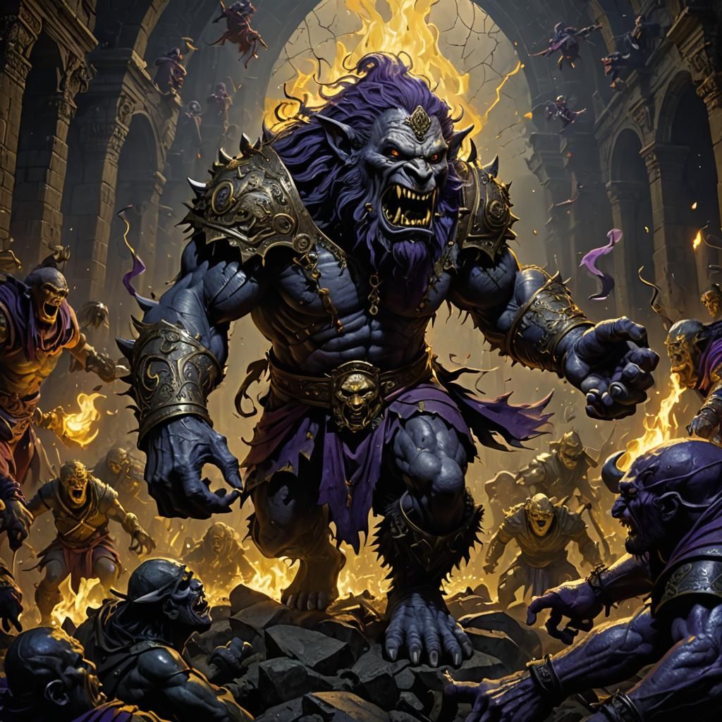 Battle Troll in Dark Fantasy Concept Art