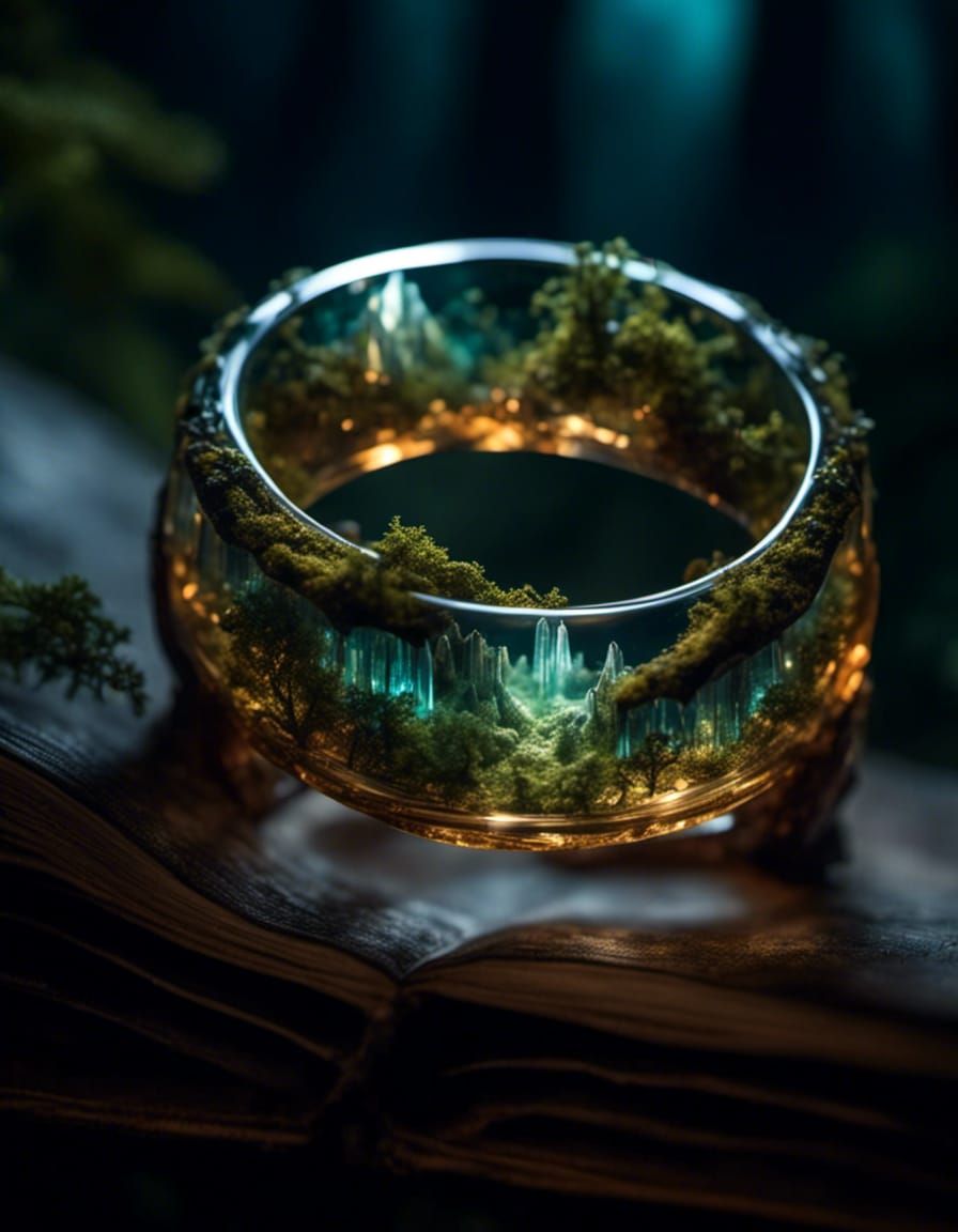 Elven Ring Waterfalls in Spring Forest