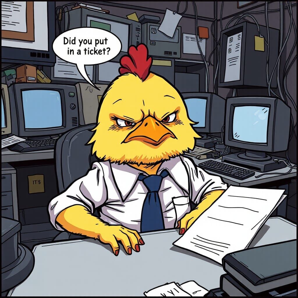 Chicken IT ticket