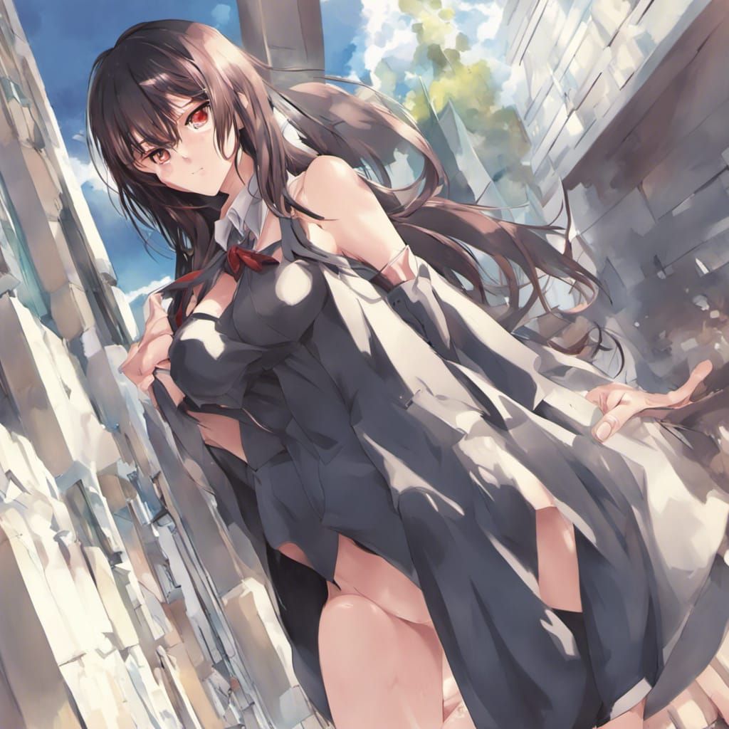 Anime Style Nude Woman: Manga Key Visual