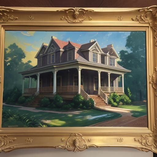 Colonial Masterpiece in Warm Impressionist Style