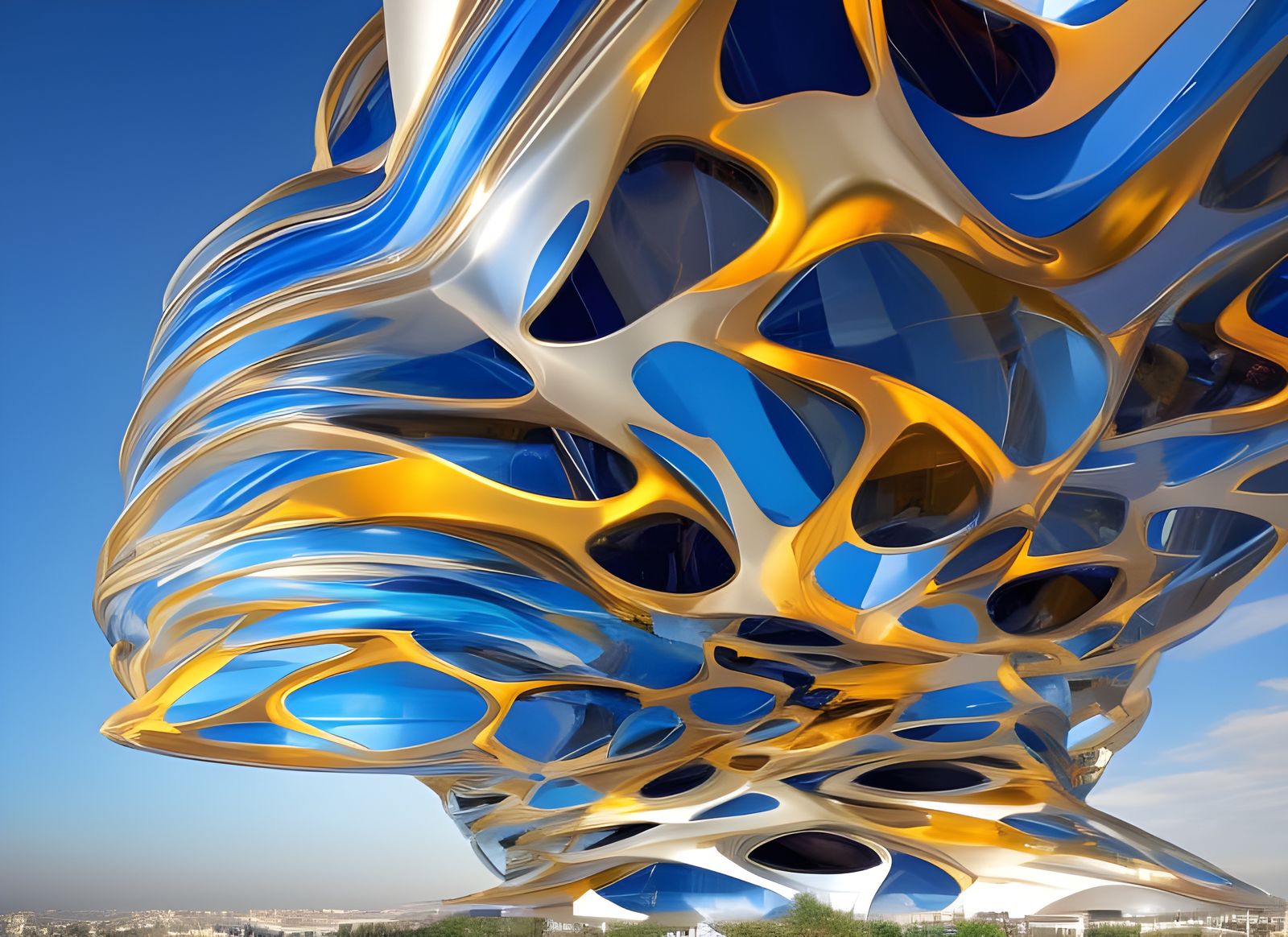 Architectural Masterpiece in Hyperrealism Style