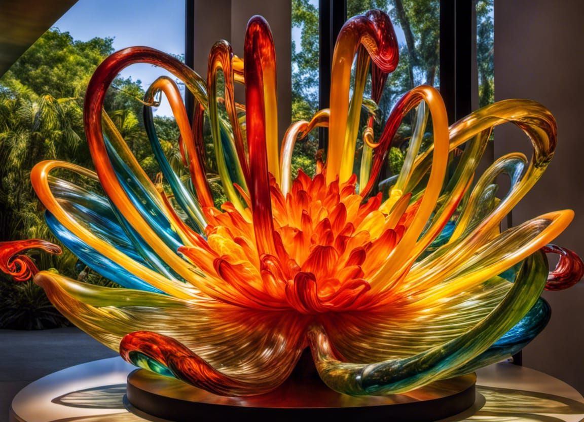 Hyperrealistic Glass Sculptures with Dynamic Lighting