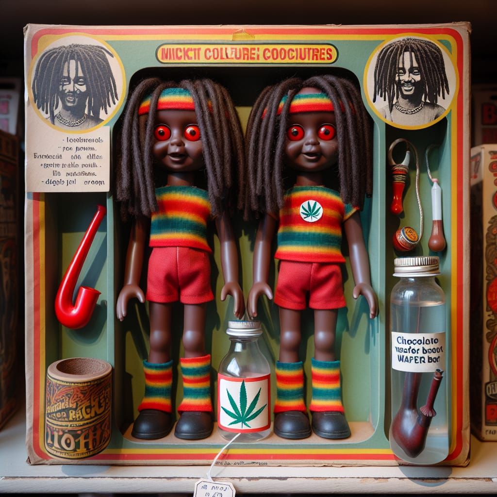 1960s Style Dolls with Cannabis Accessories