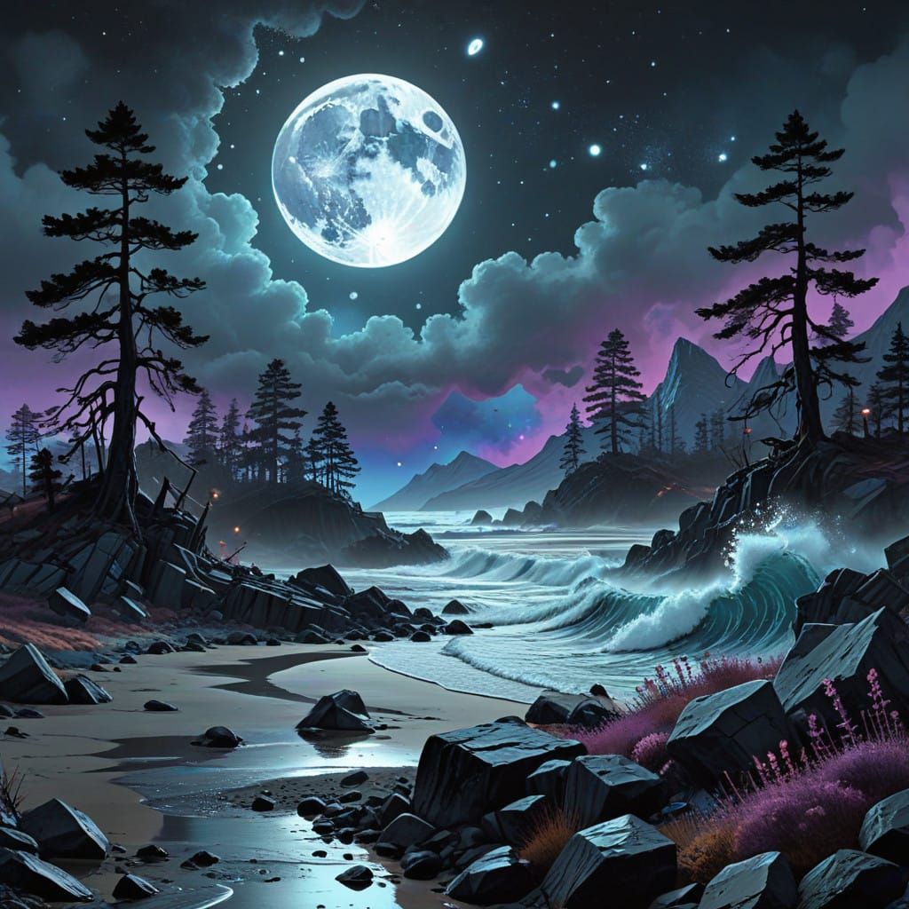 Lacy, Geometric Swirls in Dark Luxury