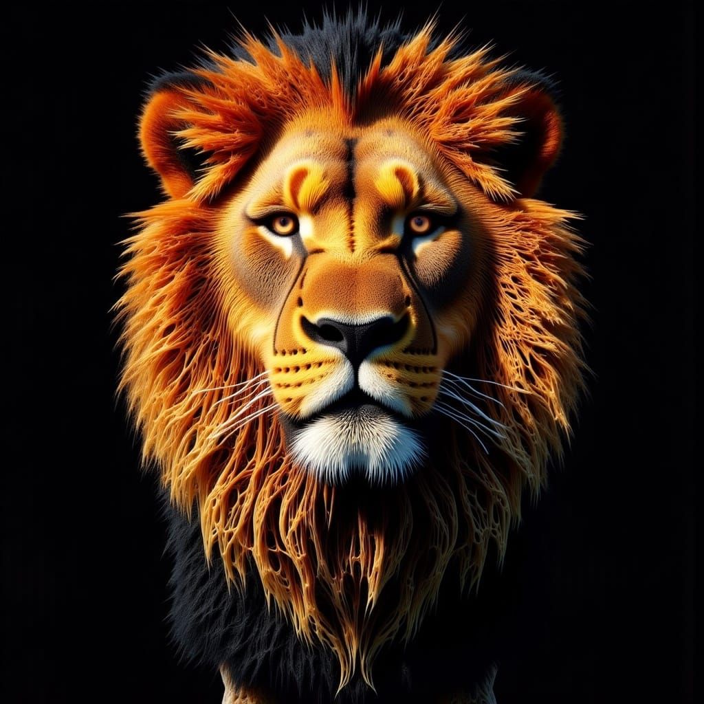 Lion with Negative Colors