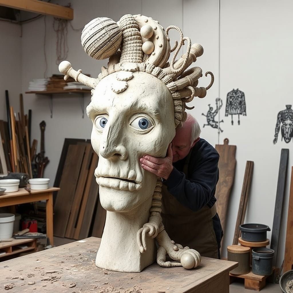 Surreal Mixed Media Sculpture: A Ridiculous Vision