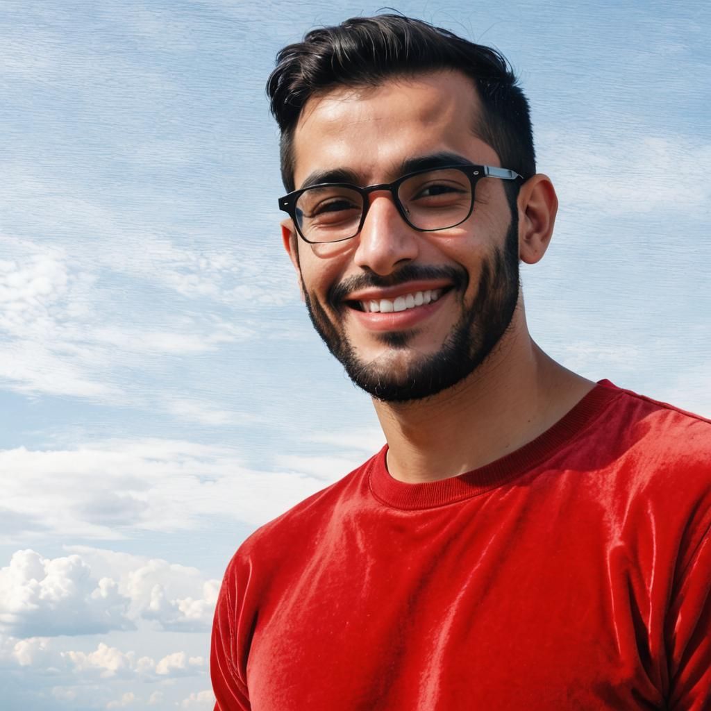Portrait of a Handsome Man in Velvet, Impasto Style
