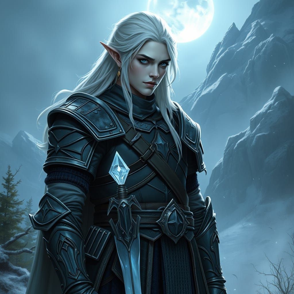 Snow Elf Heir in Ancient Elven Armor, Forgotten Vale