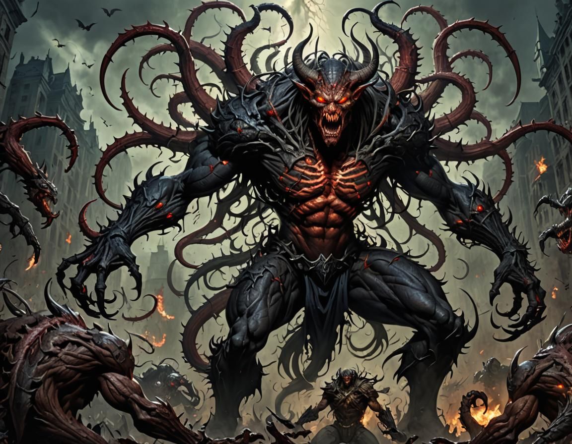 Eldritch Horror Demon in Academic Art Style