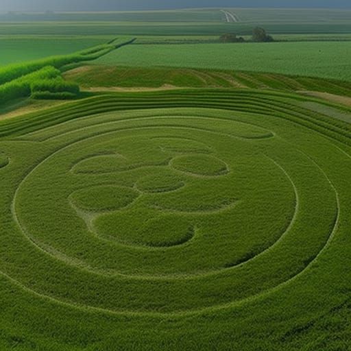 Detailed Crop Circle Maze Matte Painting