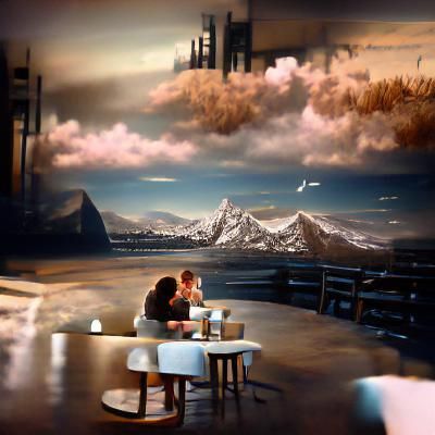 Apocalyptic Cafe: A Matte Painting of Love