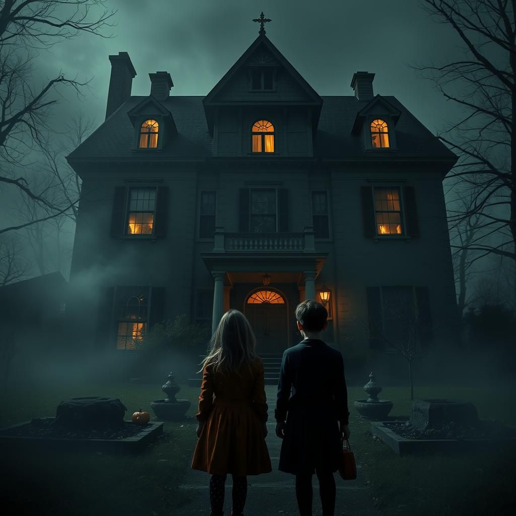 Haunted Grey Gardens Mansion in Photorealistic Style