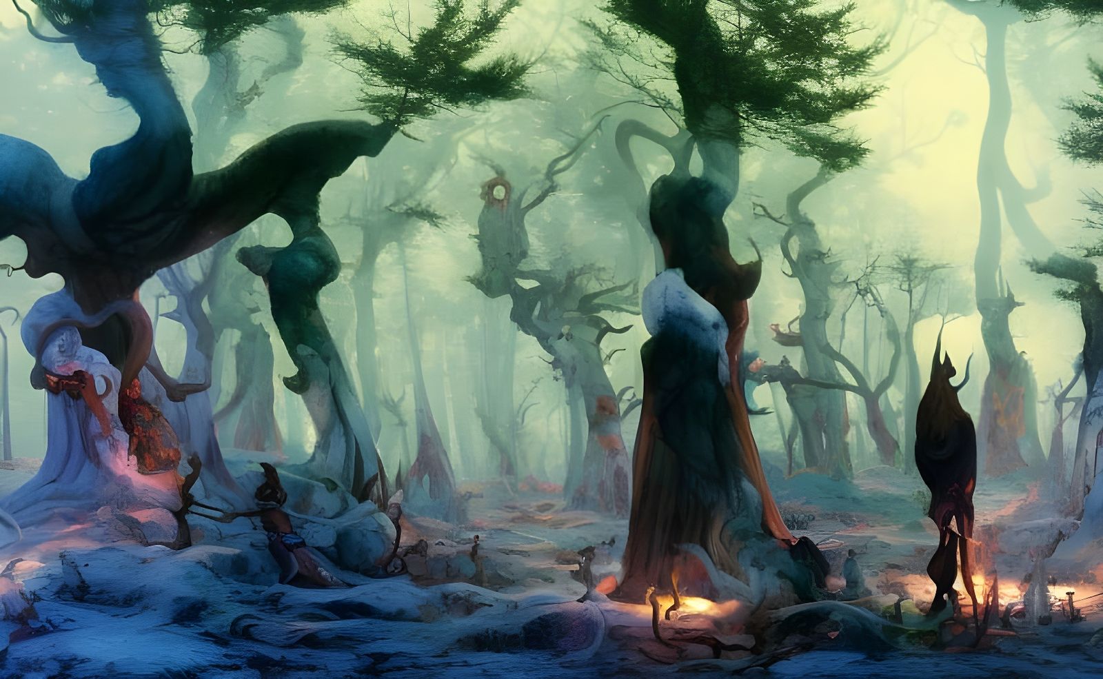 Pagan Forest Demons Celebrate Saint Jonas's Festival