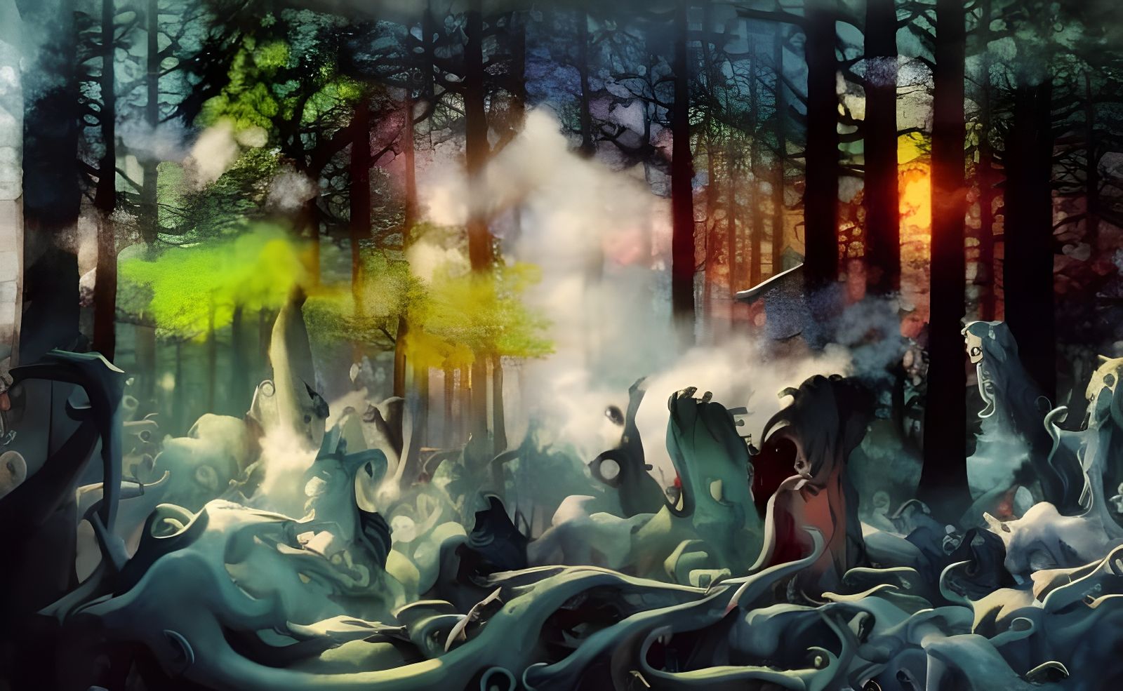 Pagan Forest Demons at Saint Jonas's Festival